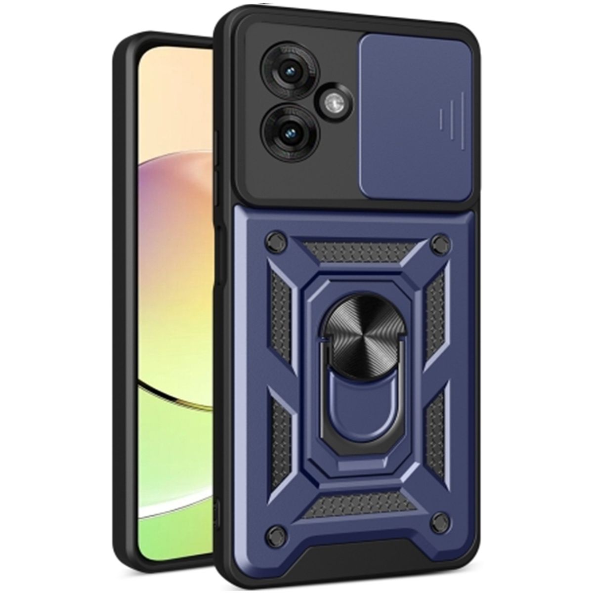 GENERICO - Funda Estuche Case Slider Compatible Con Motorola G55 Azul