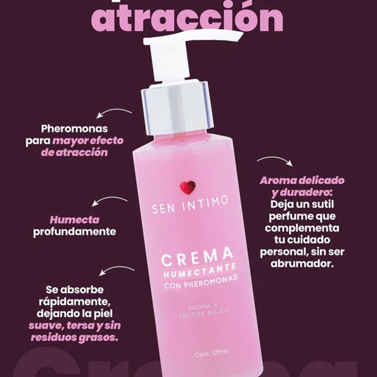 SEN INTIMO - Crema Humectante Con Pheromonas X 125 ml.