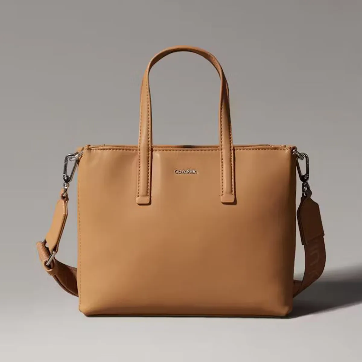 CALVIN KLEIN - Bolso beige tote pequeño Calvin Klein