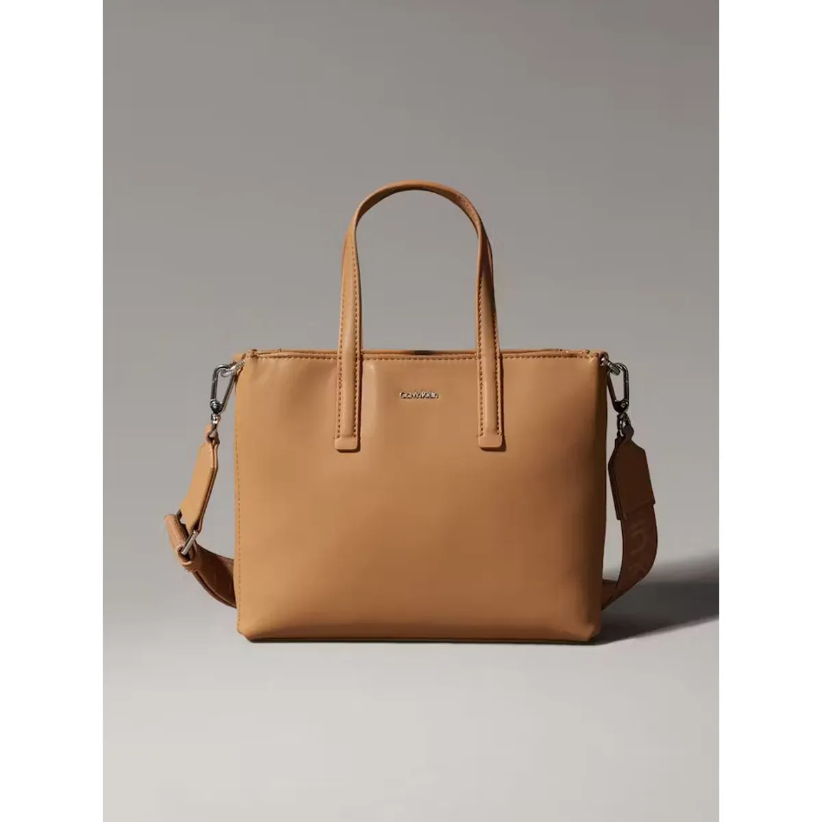 CALVIN KLEIN - Bolso beige tote pequeño Calvin Klein