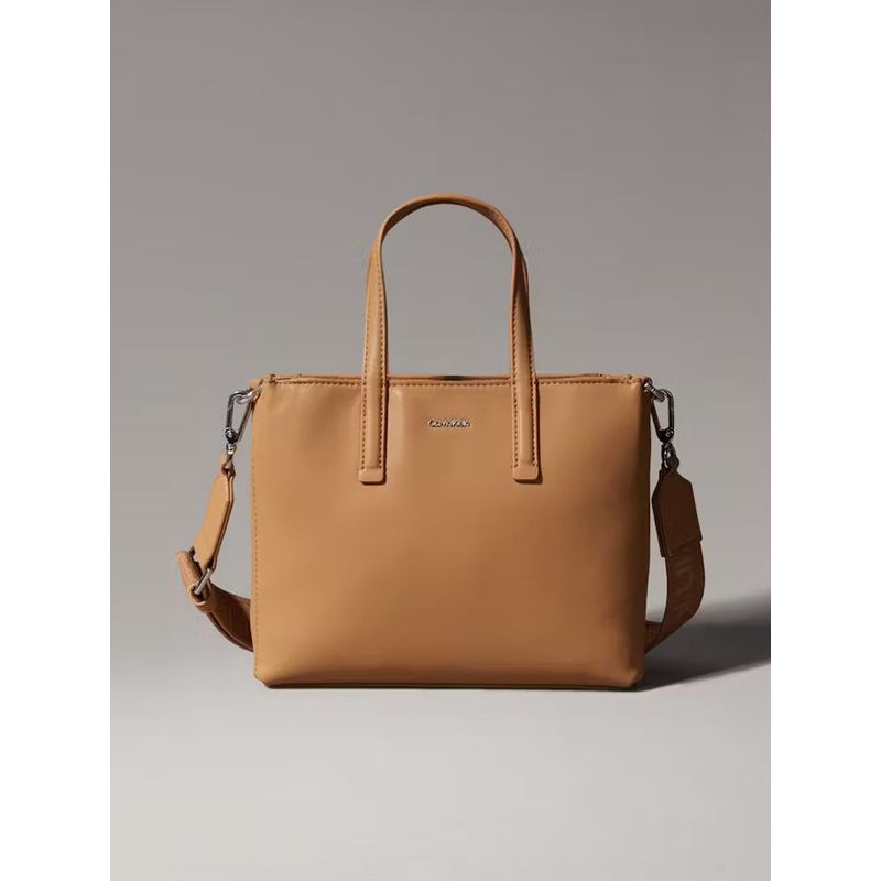 CALVIN KLEIN - Bolso beige tote pequeño Calvin Klein