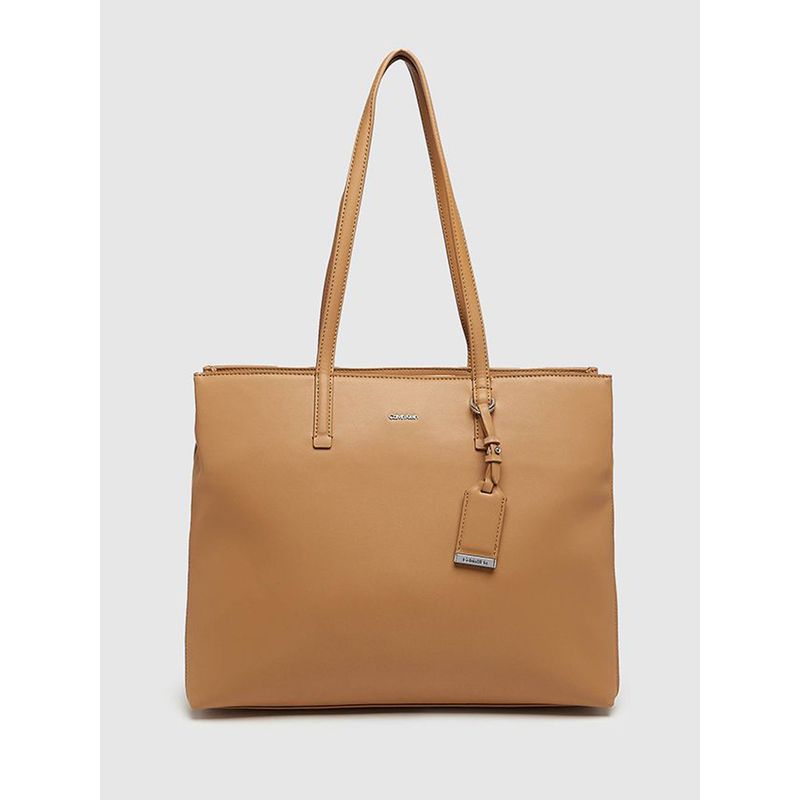CALVIN KLEIN - Bolso beige tote Calvin Klein