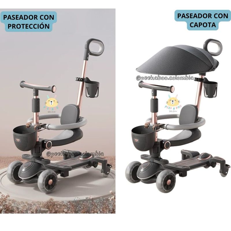 GENERICO - Espectacular Scooter Con 6 Funciones en 1 Nueva Negra