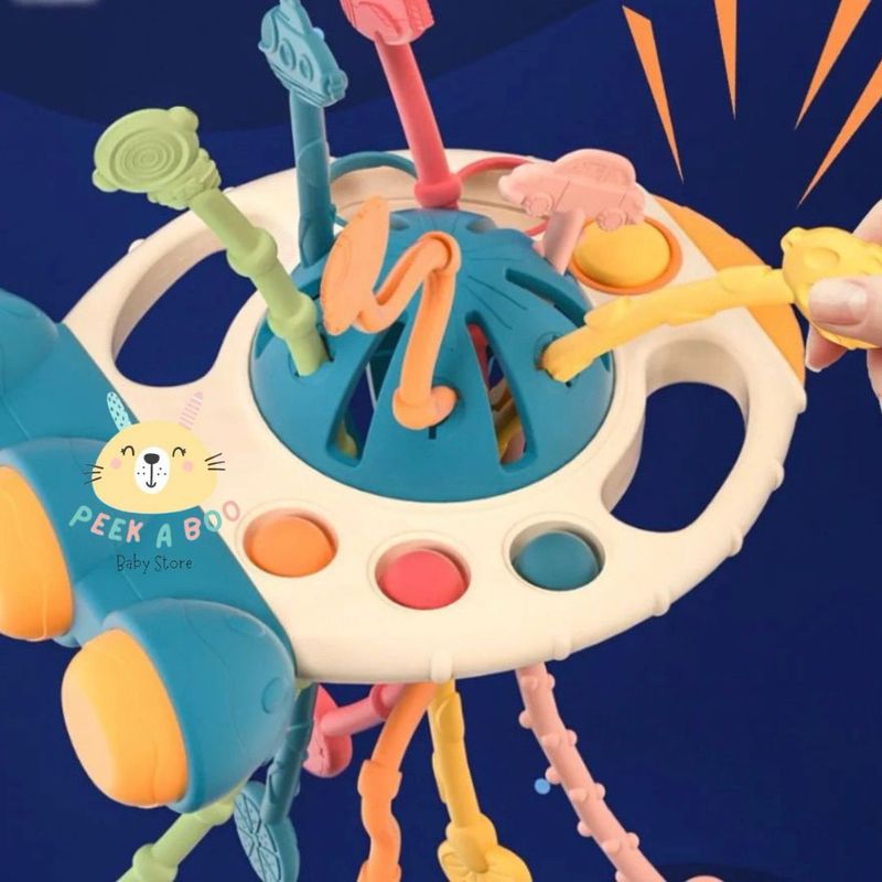 GENERICO - Juguete Cohete Sensorial Montessori Para Bebés Azul