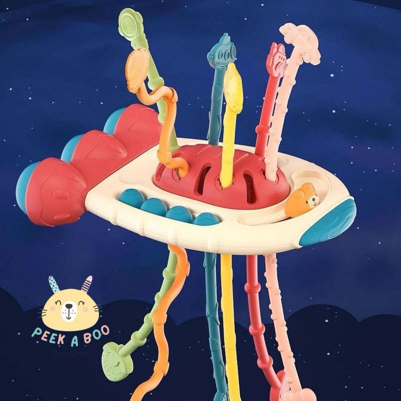 GENERICO - Juguete Cohete Sensorial Montessori Para Bebés Rojo