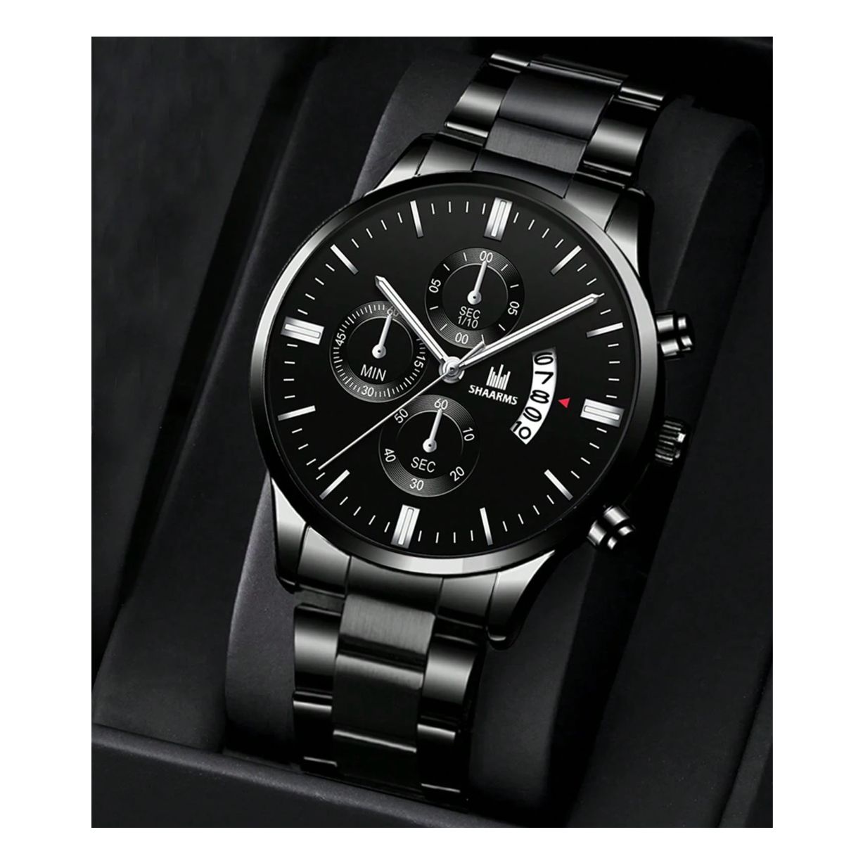 GENERICO - Reloj de Cuarzo Acero Inoxidable Reloj Luminoso - Negro