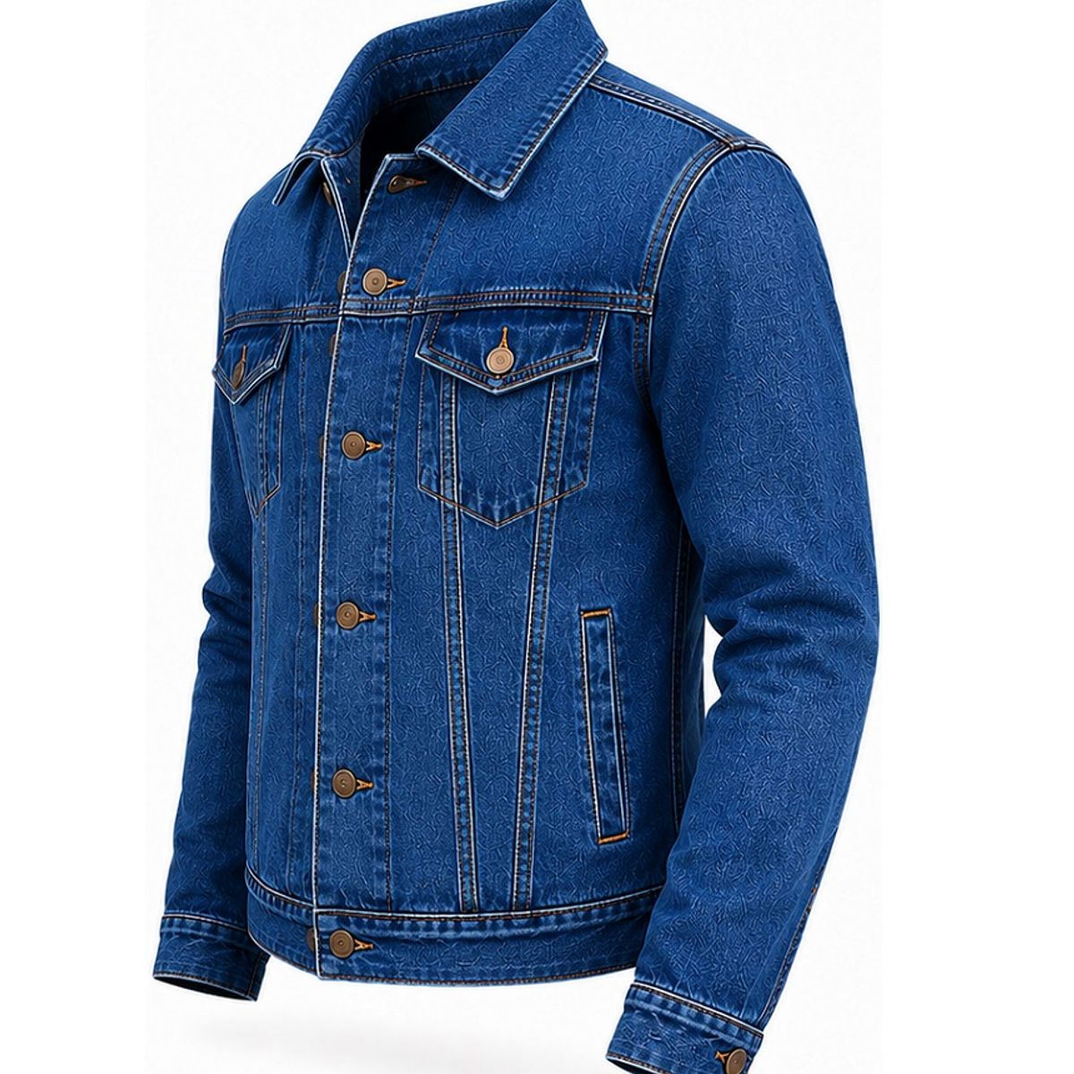 MODA EN CIRCUITO - Chaqueta de Jean para Hombre Azul Medio