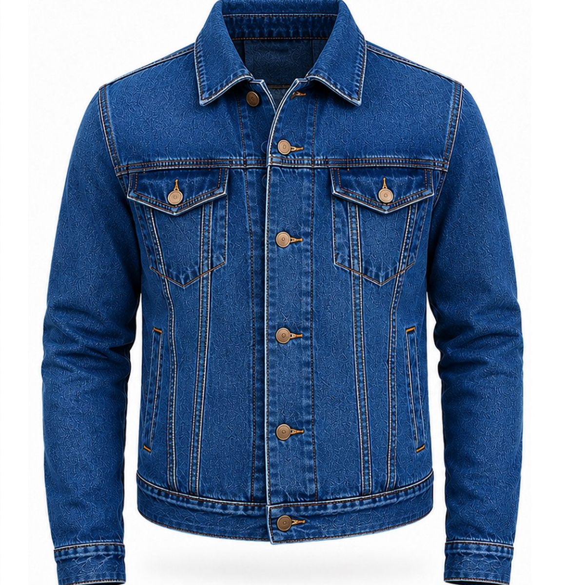 MODA EN CIRCUITO - Chaqueta de Jean para Hombre Azul Medio