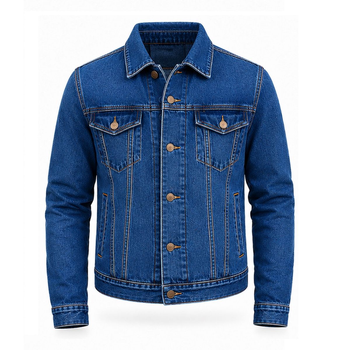 MODA EN CIRCUITO - Chaqueta de Jean para Hombre Azul Medio