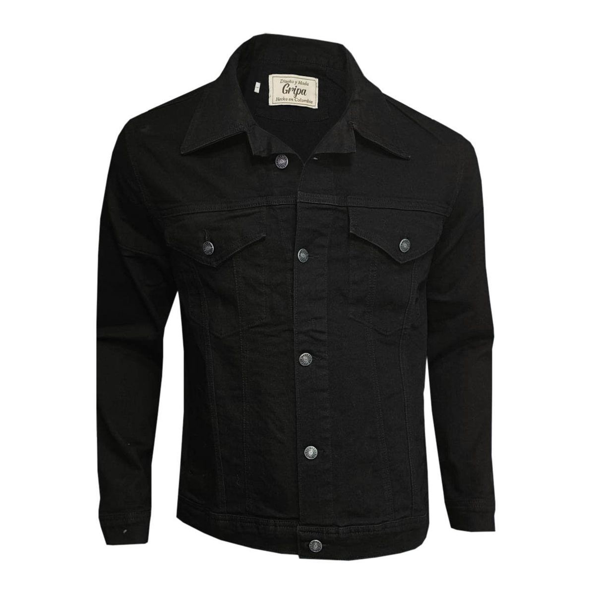 MODA EN CIRCUITO - Chaqueta de Jean para Hombre Negro