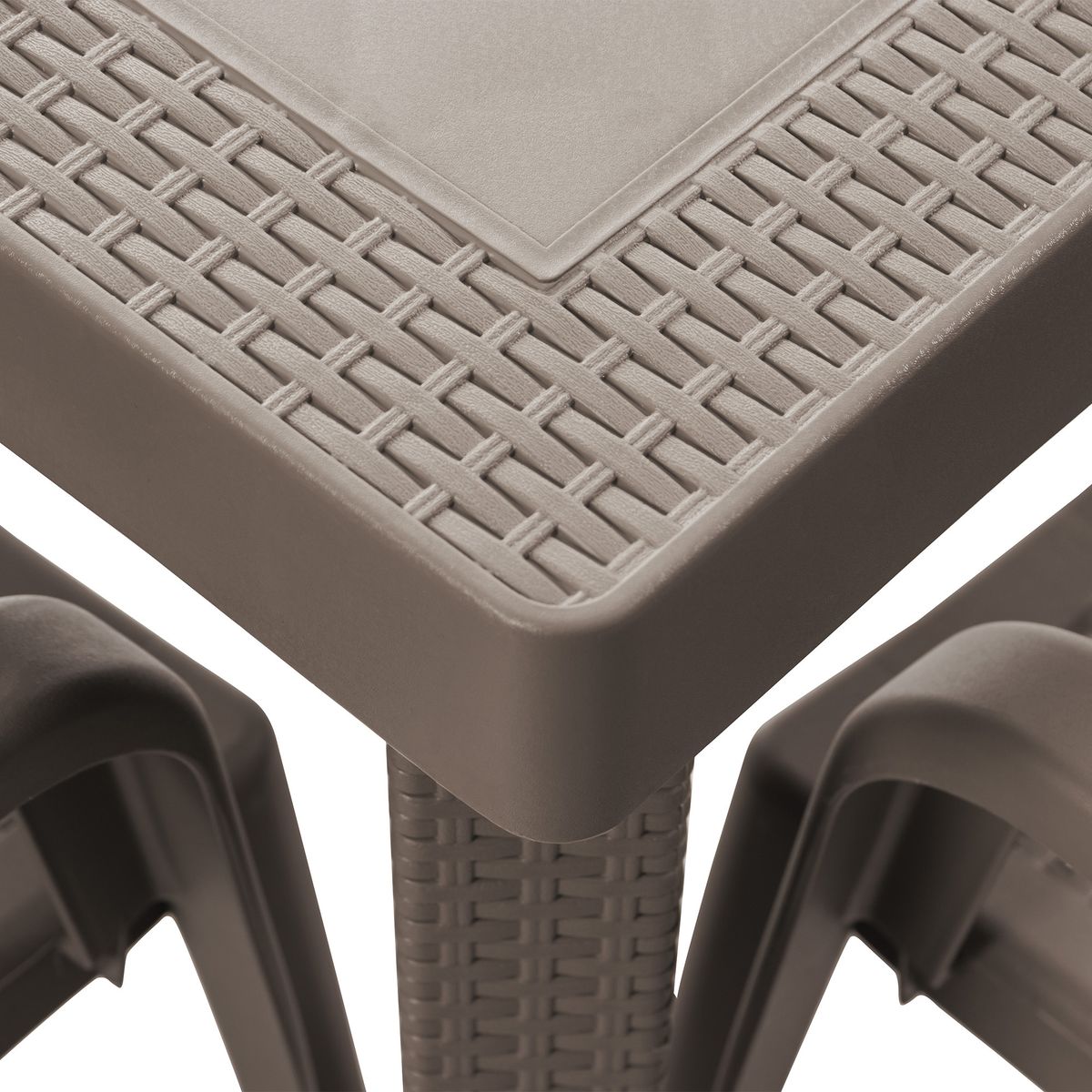 PLASTICOS MQ - Juego De Comedor Plastico 4 Puestos Mq