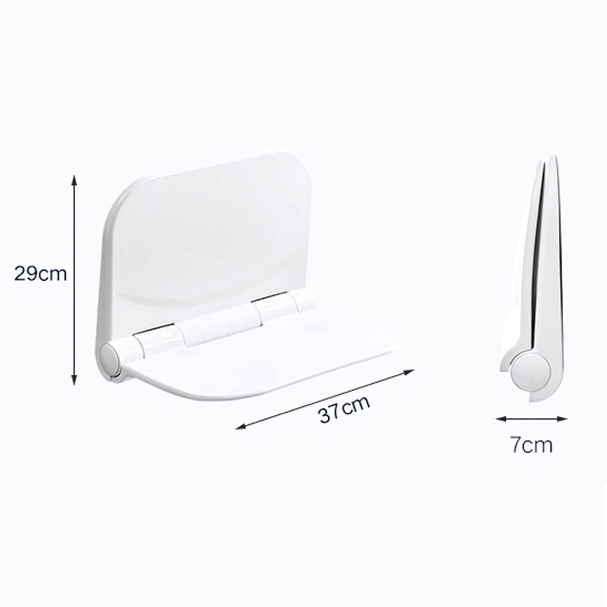 GENERICO - Silla Plegable para Baño, Ducha Blanco - Alta Resistencia 110 kg, Abatible