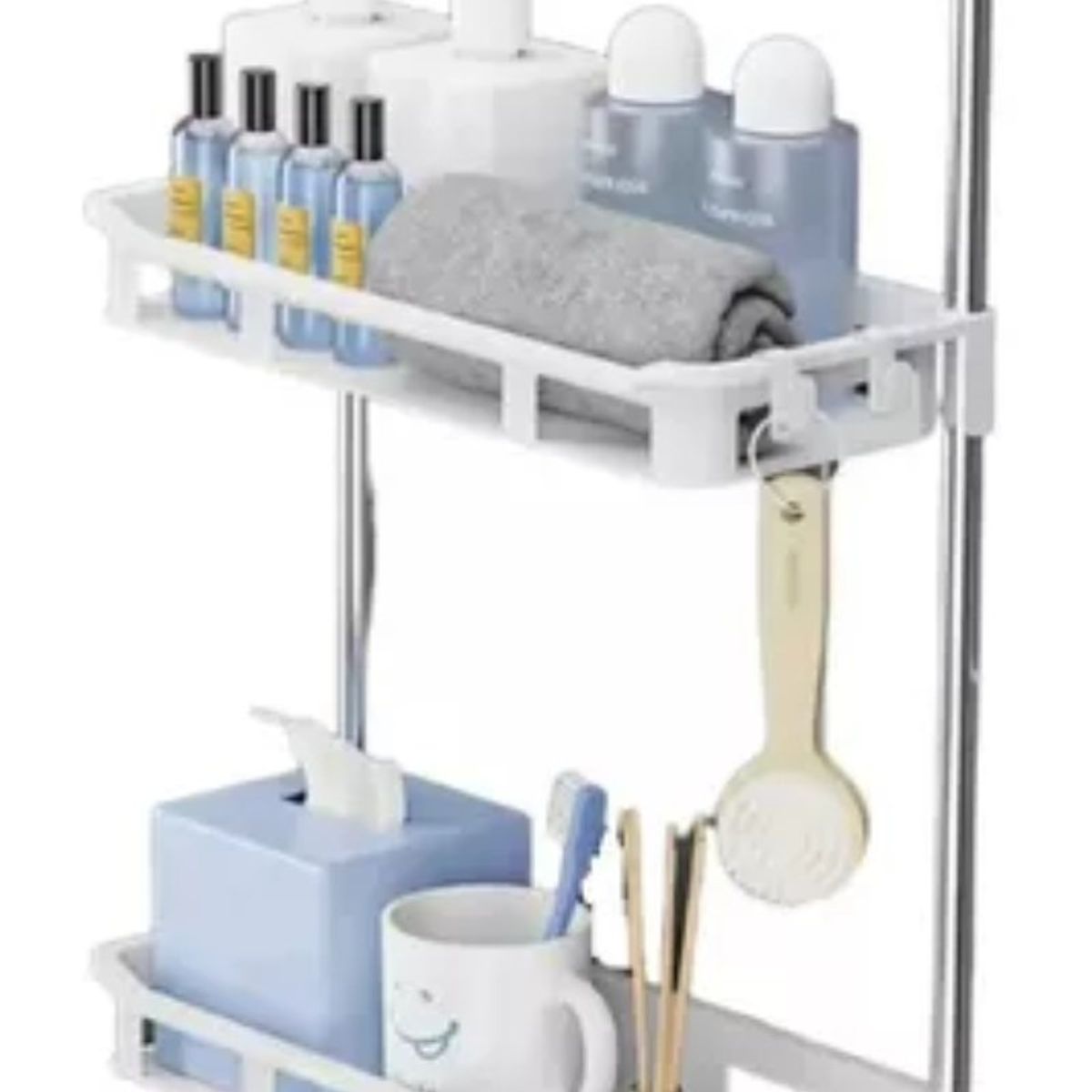 GENERICO - Organizador 2 Niveles Baño Para Sobreponer En Inodoro