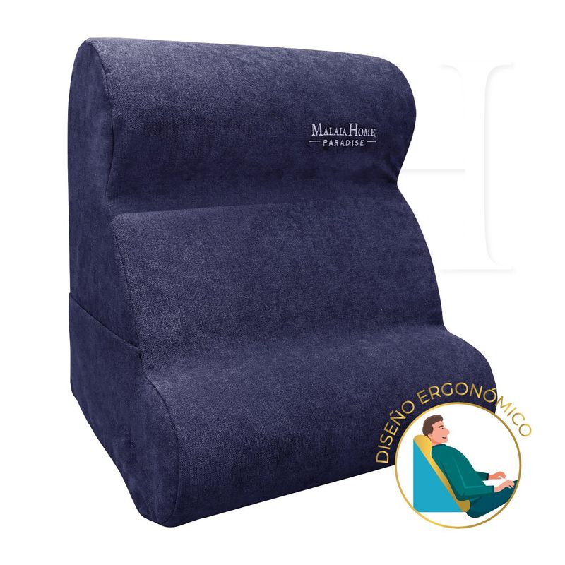 MALAIA HOME - Cojín TV Paradise Azul Ergonómico de Malaia Home