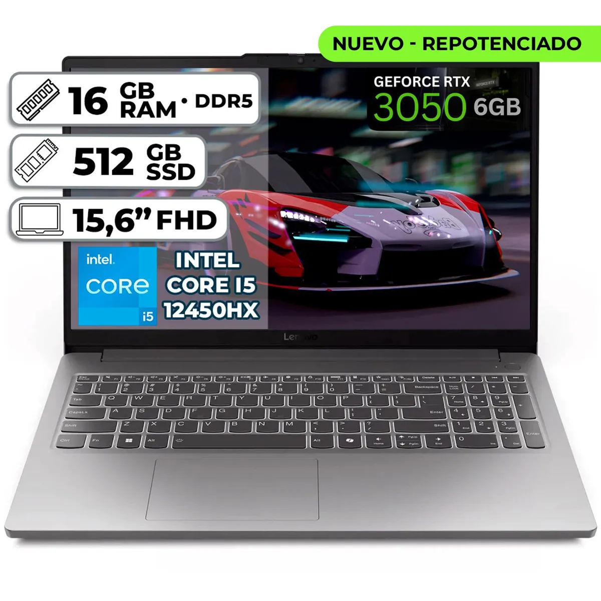 LENOVO - Lenovo Gaming LOQ - Intel Core i5 - RTX 3050 6GB - 16GB RAM - 512GB SSD - 15.6” FHD