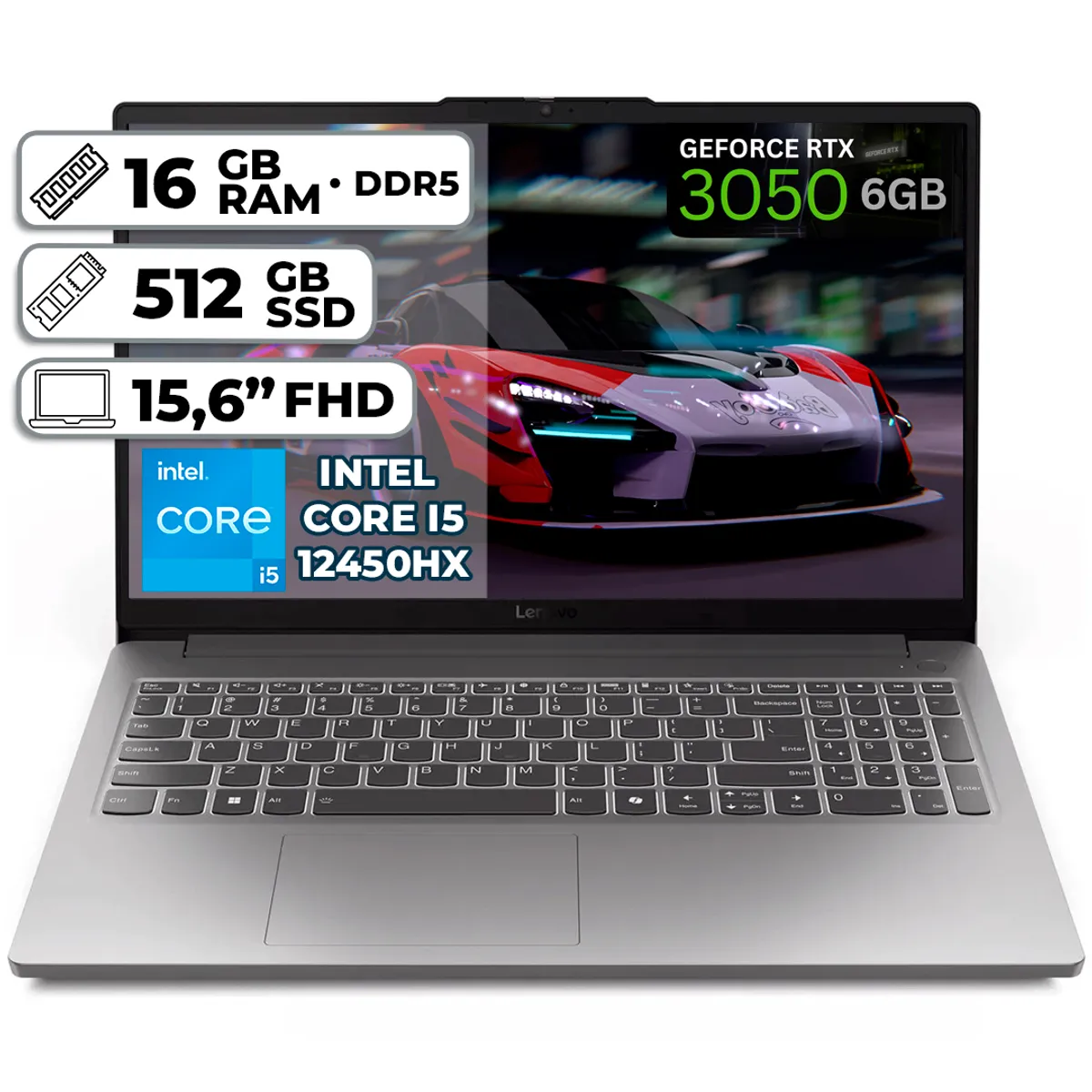 LENOVO - Lenovo Gaming LOQ - Intel Core i5 - RTX 3050 6GB - 16GB RAM - 512GB SSD - 15.6” FHD