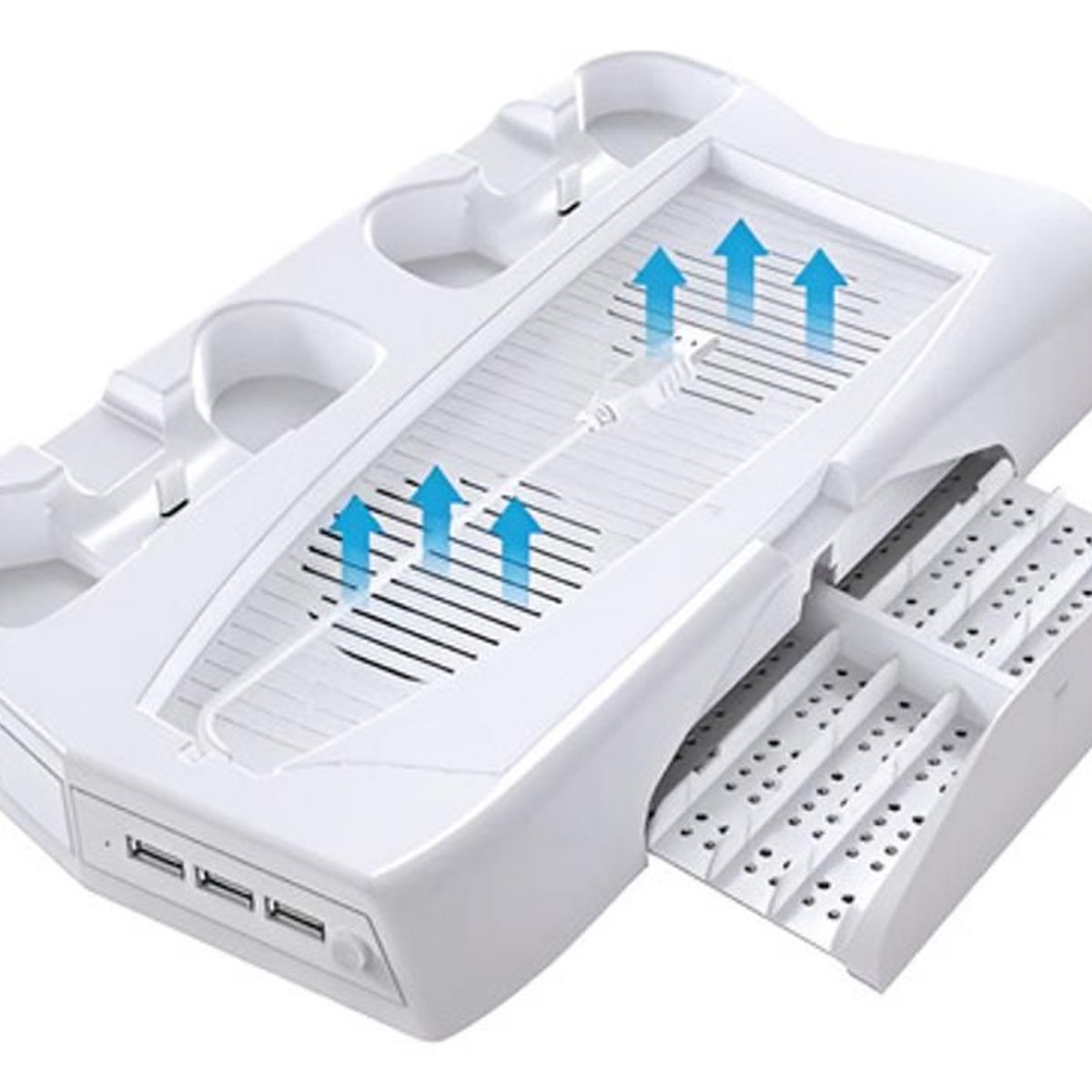 GENERICO - Base Cargador Ps5 Refrigerante Play 5 Porta Juegos