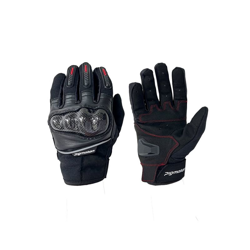 PIGMALION - Guantes De Proteccion Vortex Rojos Para Moto Pigmalion
