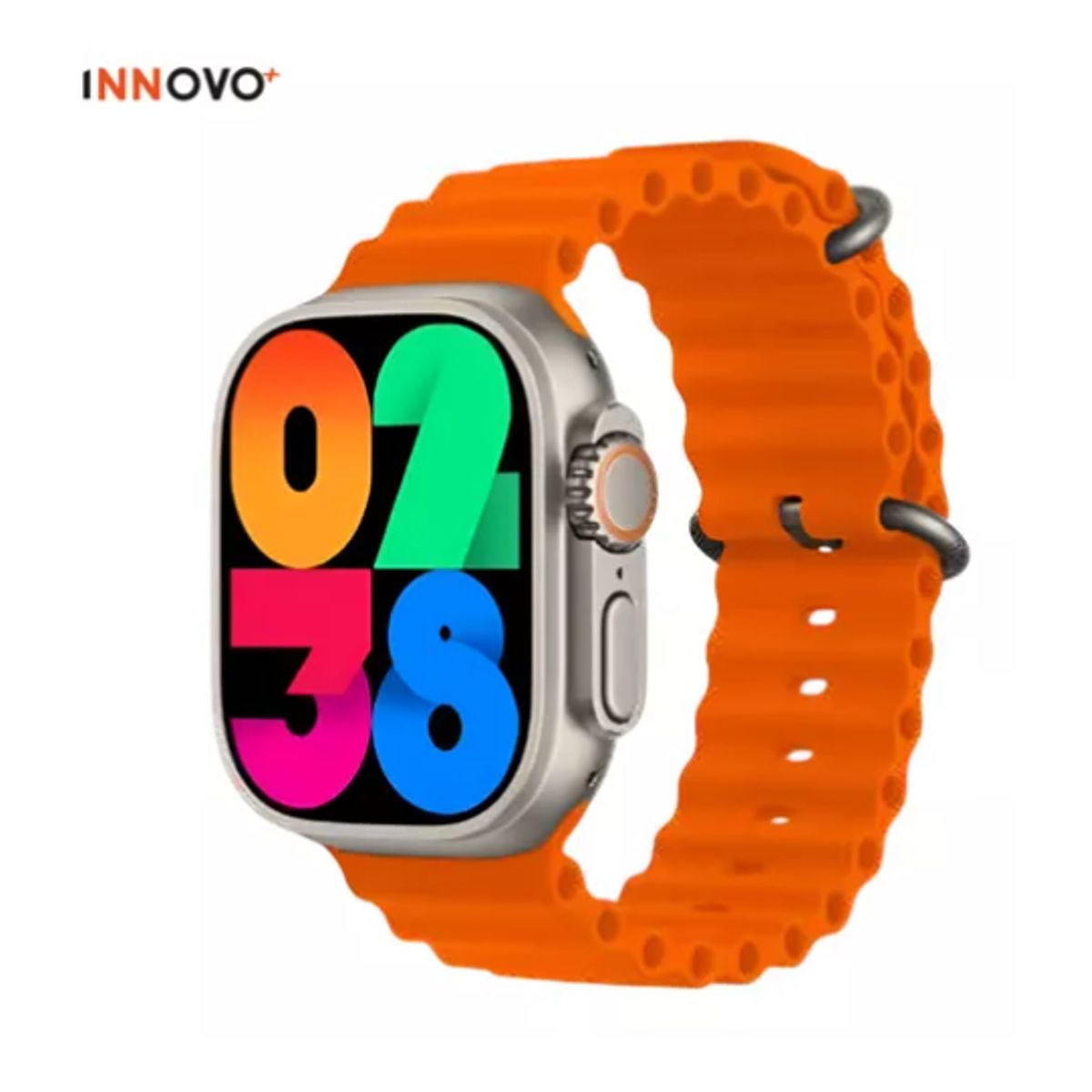 INNOVA - Smartwach Amoled Mobulaa 7 Correas Naranjas H9 Ultra Notificaciones