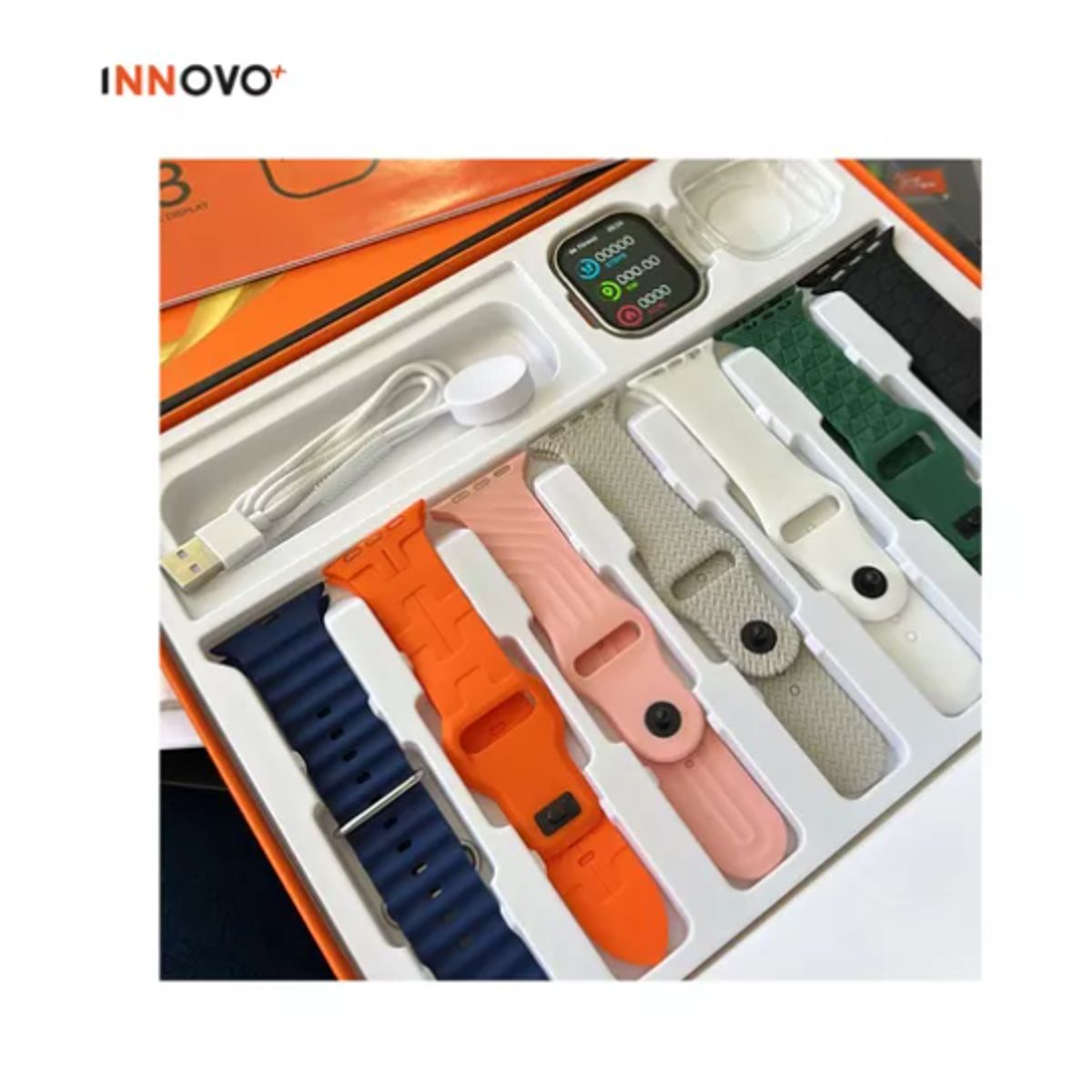 INNOVA - Smartwatch Mobulaa X8 Ultra Max 7 Pulsos Asistente De Voz Sport Innovo