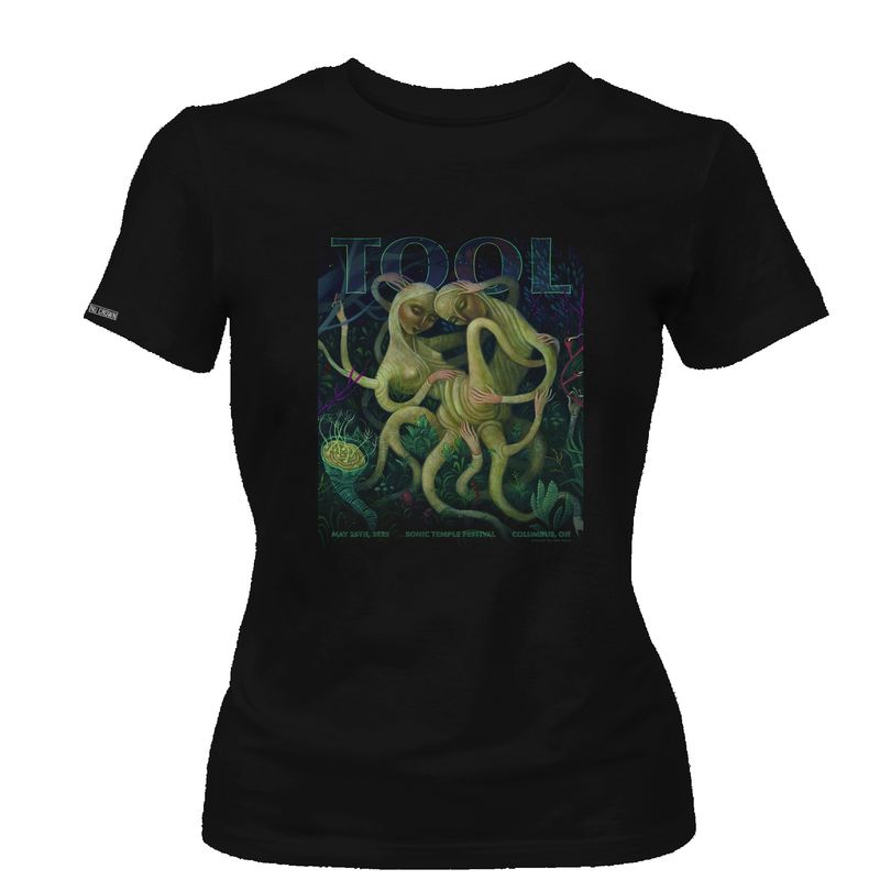 CREACIONES NU CROWN - Camiseta Dama Tool Poster Raices siameses Rock Nu Crown