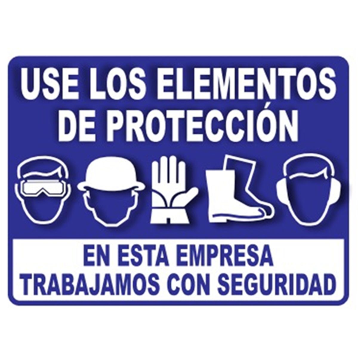 NACIONAL - SEÑALIZACIÓN METALICA LAMINADA 20X15 USO DE EPP