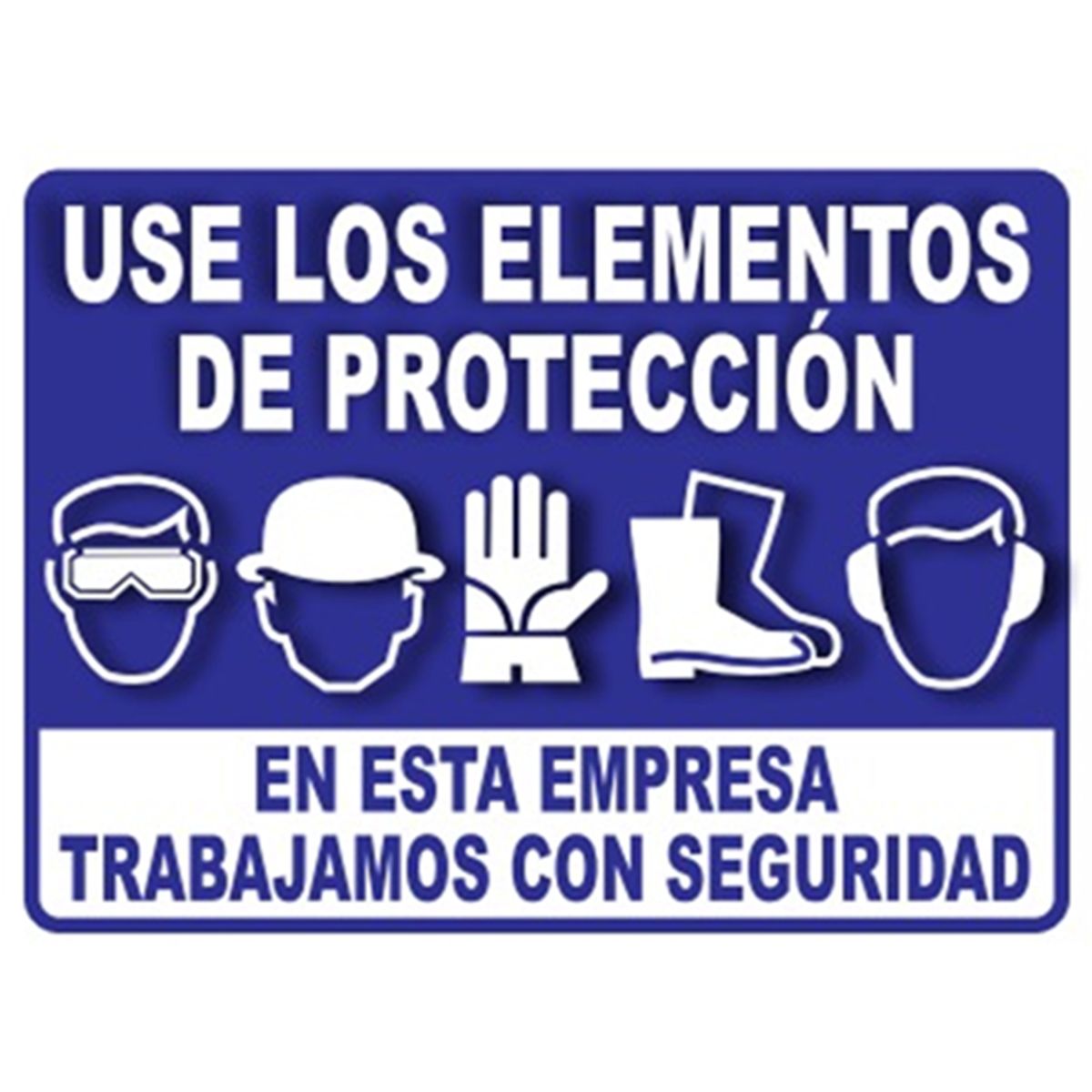 NACIONAL - SEÑALIZACIÓN METALICA LAMINADA 30X20 USO DE EPP