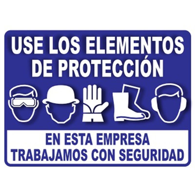 NACIONAL - SEÑALIZACIÓN METALICA LAMINADA 30X20 USO DE EPP