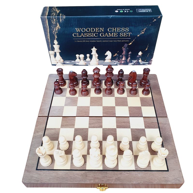 GENERICO - Ajedrez Madera Magnetico Fino Juego Mesa Premium Portable