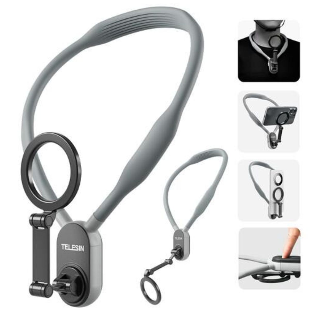 GENERICO - Soporte magnético para cuello para teléfono - Telesin MNM-001