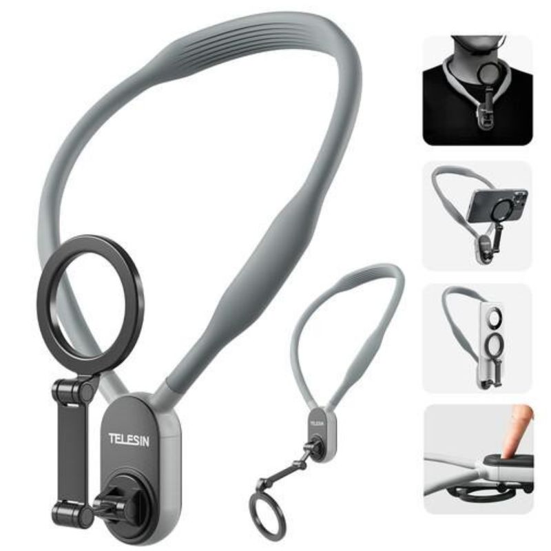 GENERICO - Soporte magnético para cuello para teléfono - Telesin MNM-001