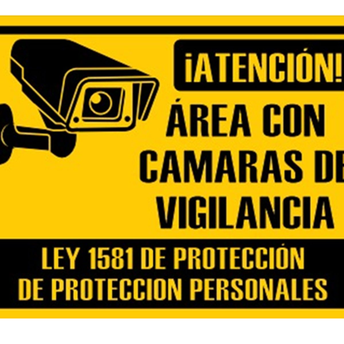 NACIONAL - SEÑALIZACIÓN POLIESTIRENO 30X20 AREA CAMARAS DE VIGILANCIA