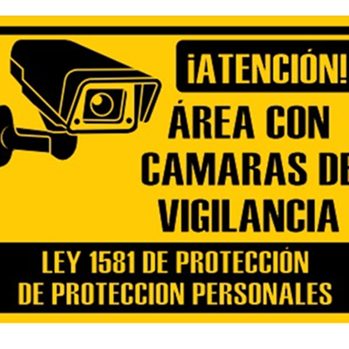 NACIONAL - SEÑALIZACIÓN METALICA 20x15 AREA CAMARAS DE VIGILANCIA