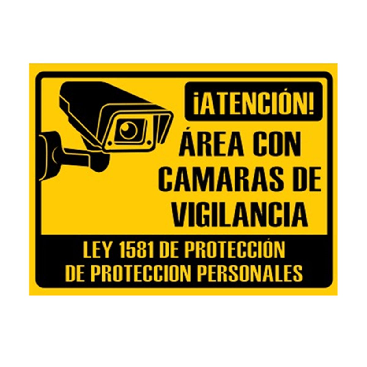 NACIONAL - SEÑALIZACIÓN METALICA 30X20 AREA CAMARAS DE VIGILANCIA