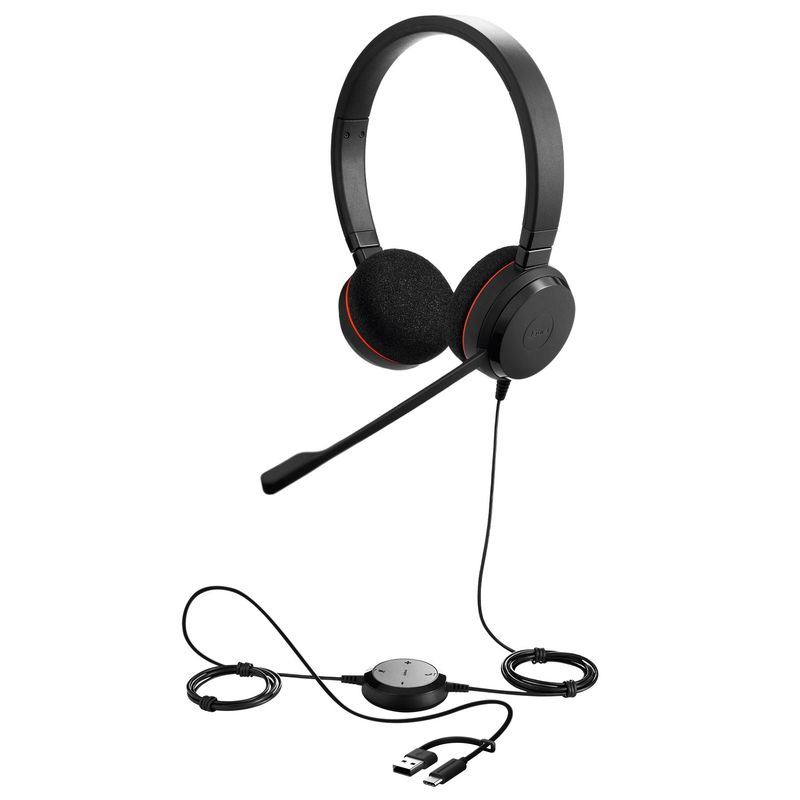 JABRA - Audífonos Diadema Jabra Evolve 20 MS Estéreo USB Tipo C / A