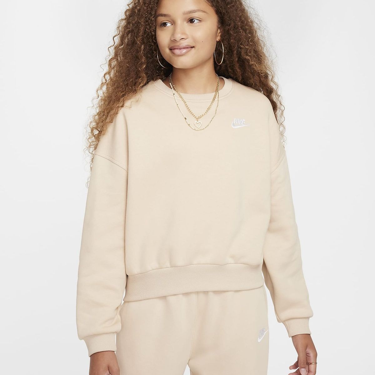 NIKE - BUZO NIKE NIÑA SPORTSWEAR CLUB FLEECE FZ9244-126