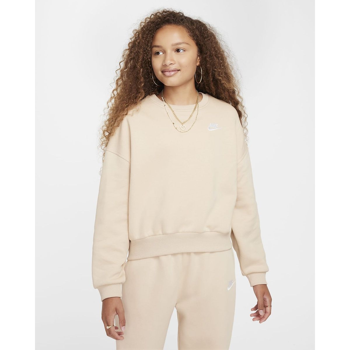 NIKE - BUZO NIKE NIÑA SPORTSWEAR CLUB FLEECE FZ9244-126