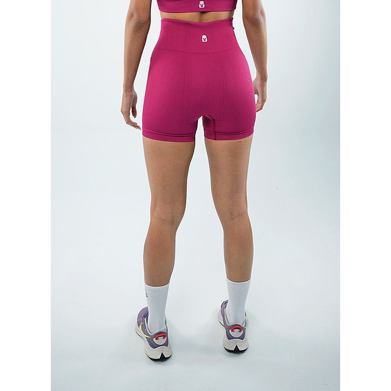 NO RULES - SHORT PRETINA ALTA SIN COSTUAS MAGENTA.