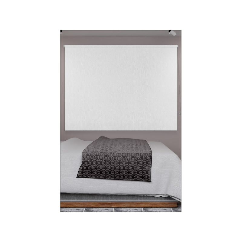 NOVELTY HOME - Cortina Enrollable Blackout LLovizna Blanco 120x220 cm Novelty Home
