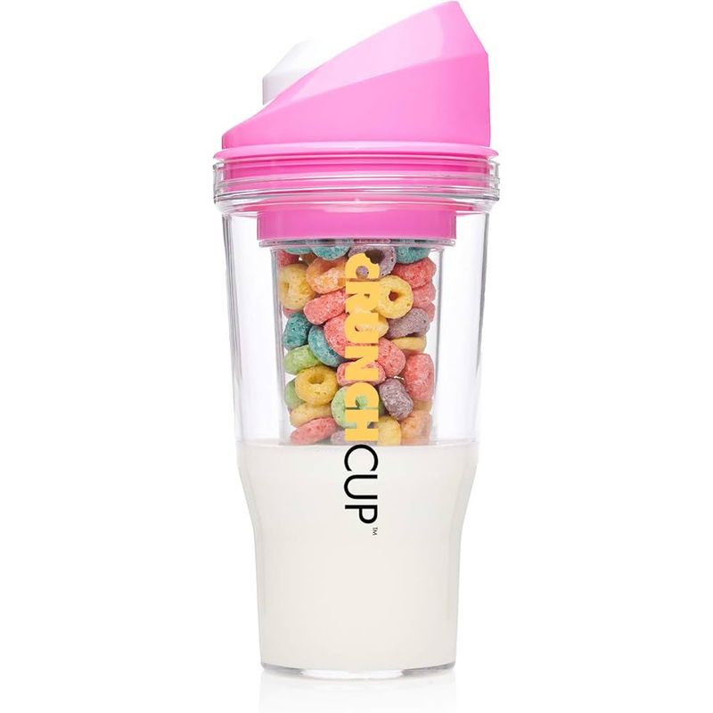 TOTAL CRUNCH - Taza de cereales portátil mantiene tus cereales crujientes Crunch Cup