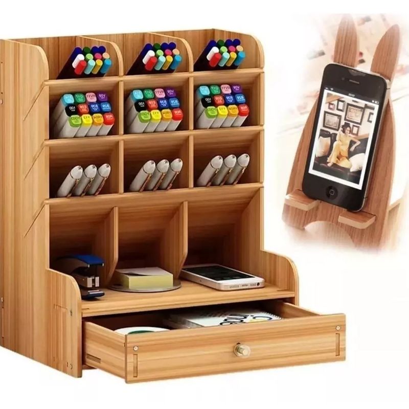 ONE PIXEL - Organizador De Escritorio Oficina Multifuncional Doble Cajon