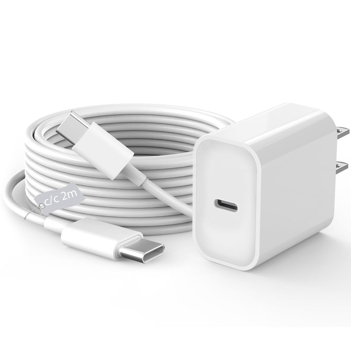 GENERICO - Cargador 20w+cable 2m Usb-c a Usb-c para iPhone 15 16 IPAD