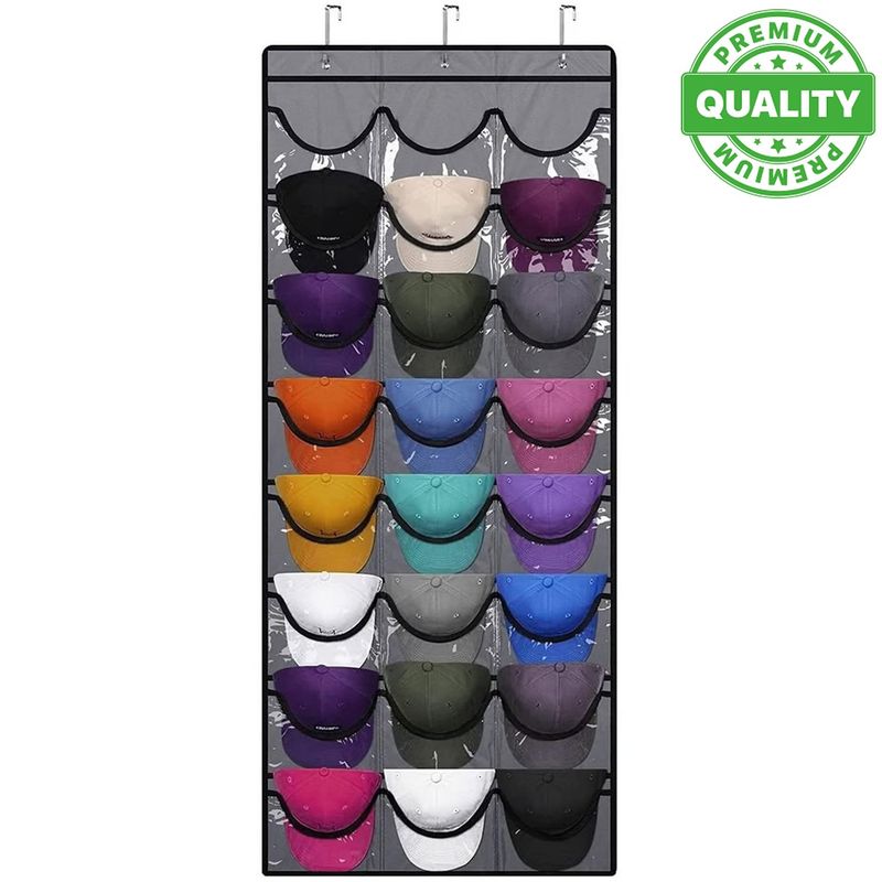 ONE PIXEL - Organizador de Gorras Color Gris 24 Gorras One Pixel