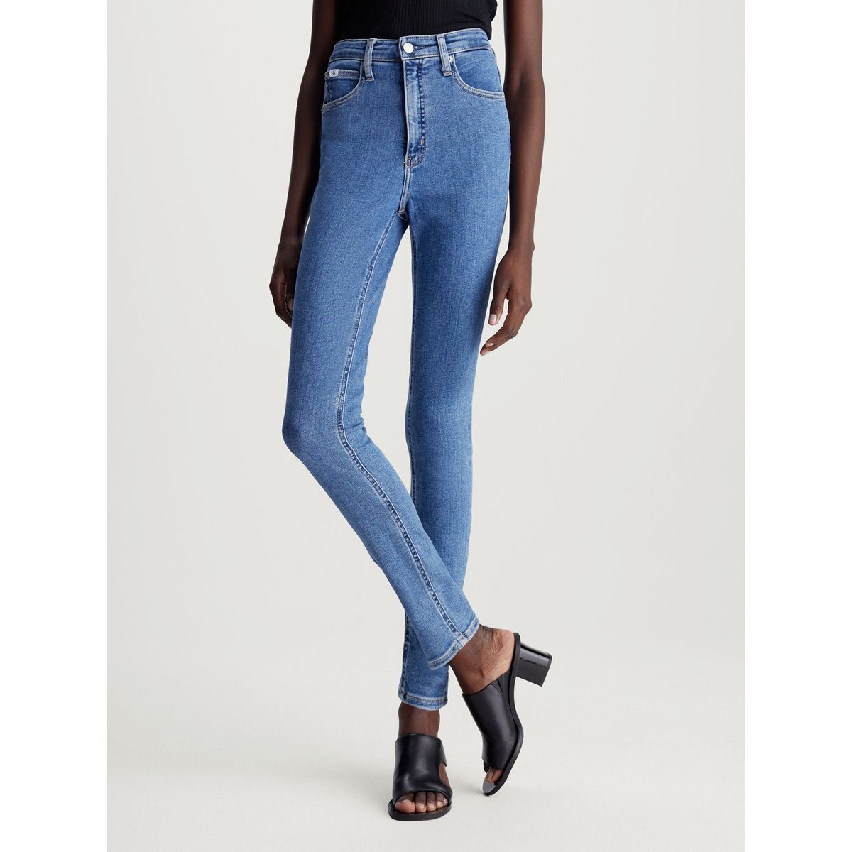 CALVIN KLEIN - High azul Rise Skinny jeans Calvin Klein