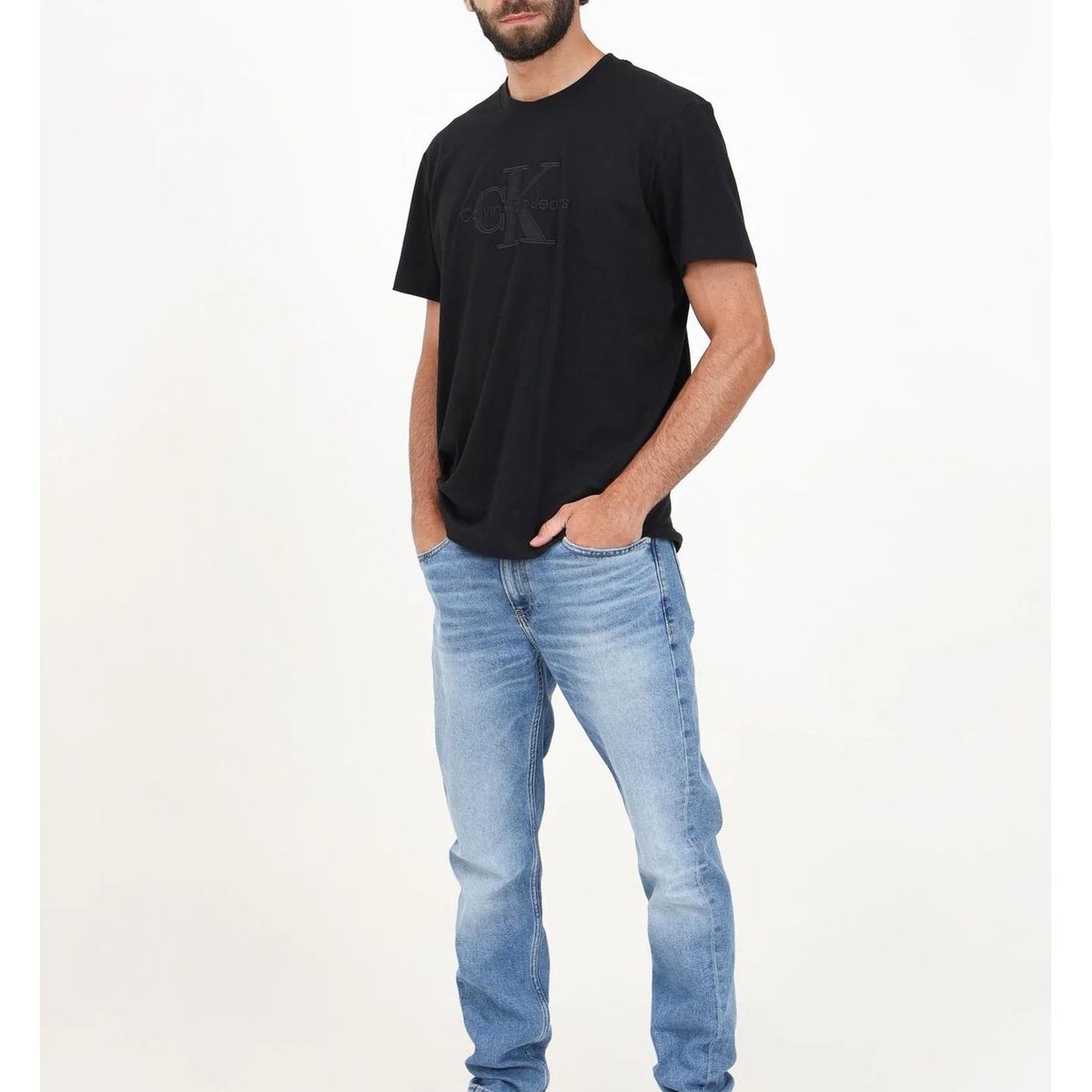 CALVIN KLEIN - Jeans azul slim taper con efecto desteñido Calvin Klein