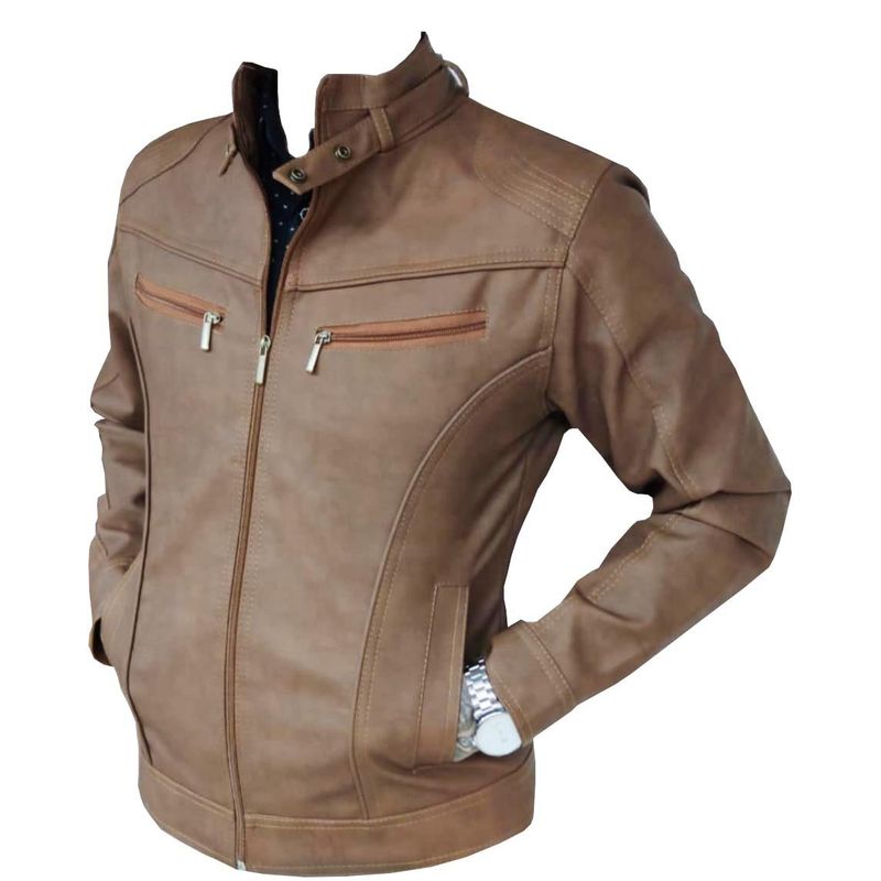 MODA EN CIRCUITO - Chaqueta Cuero - Tex Hombre Color Miel