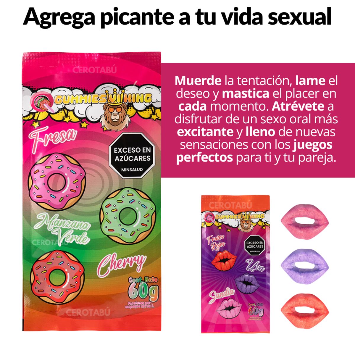 ELIXIR - x3 Anillos Para Pene Comestible En Gomas