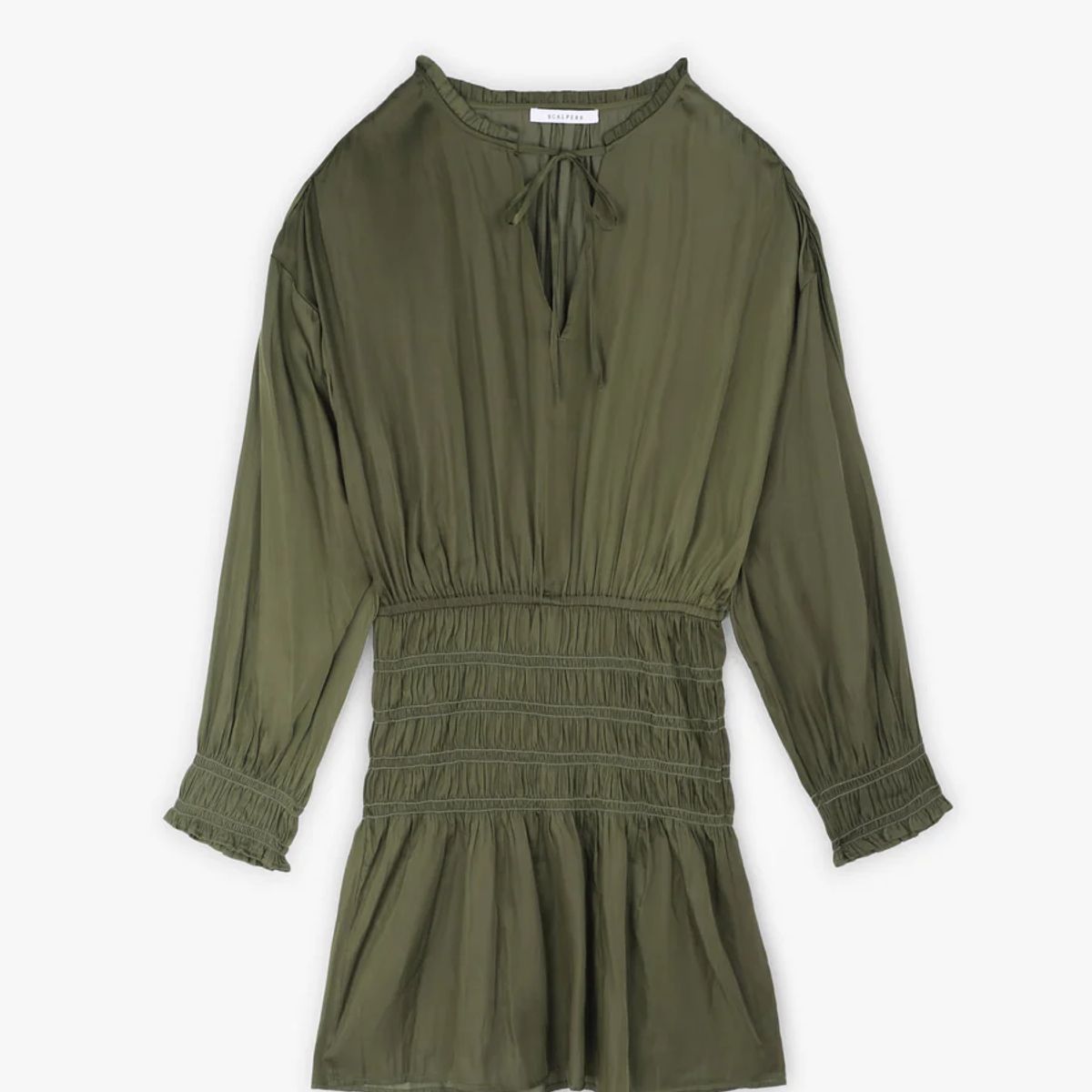 SCALPERS - Vestido midi SCALPERS Verde 40040KHAKI