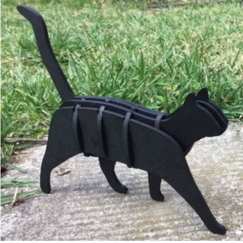GENERICO - Escultura de Gato Negro