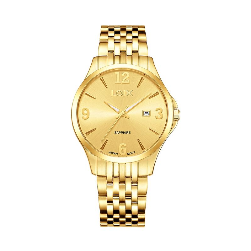 LOIX - Reloj hombre LA2103-2 dorado con tablero dorado